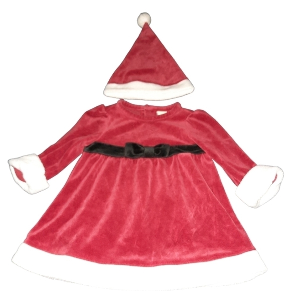 Cherokee Baby Santa Dress and Hat 6 Months - Picture 1 of 8